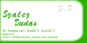 szalez dudas business card